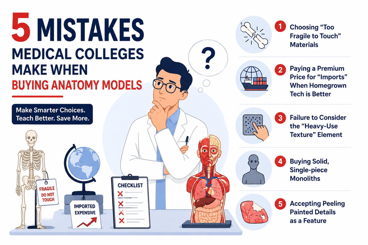 5 Mistakes Medical Colleges Make When Buying Anatomy Models