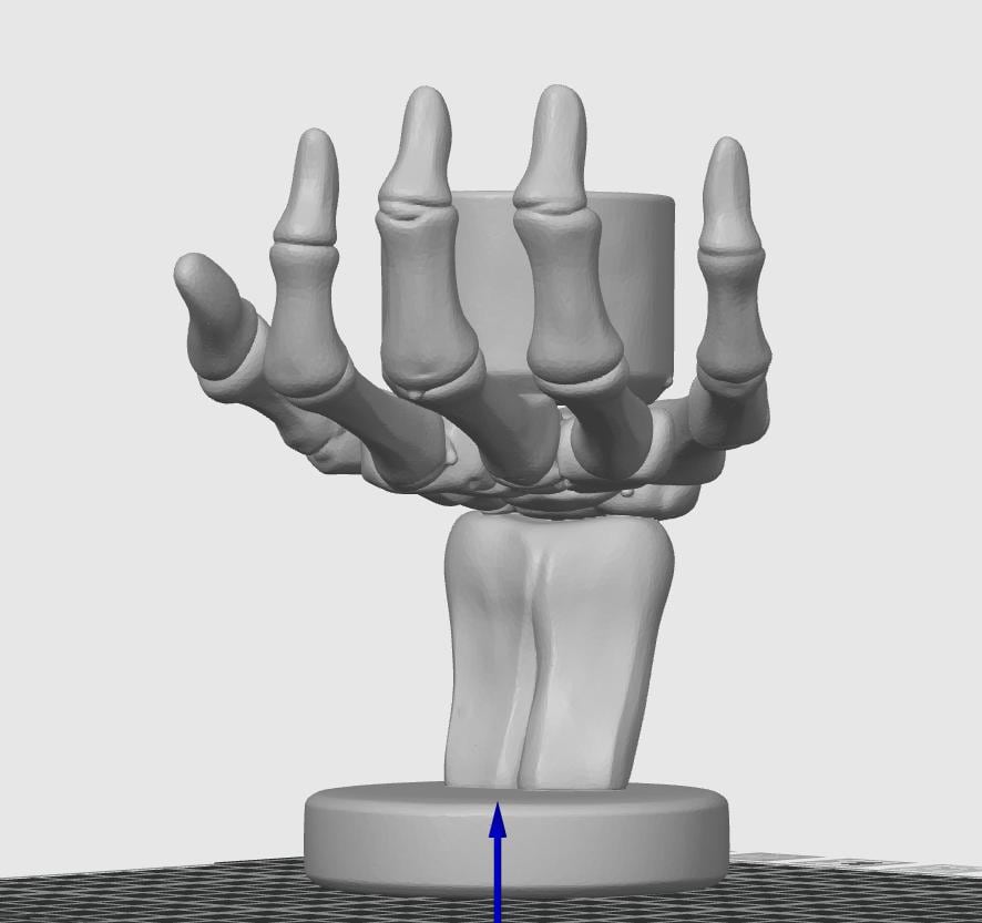 Anatomical Skeleton Hand Candle Holder | Gothic Home Decor | Unique Desk & Spooky Table Accessory | Tealight or Pillar Stand