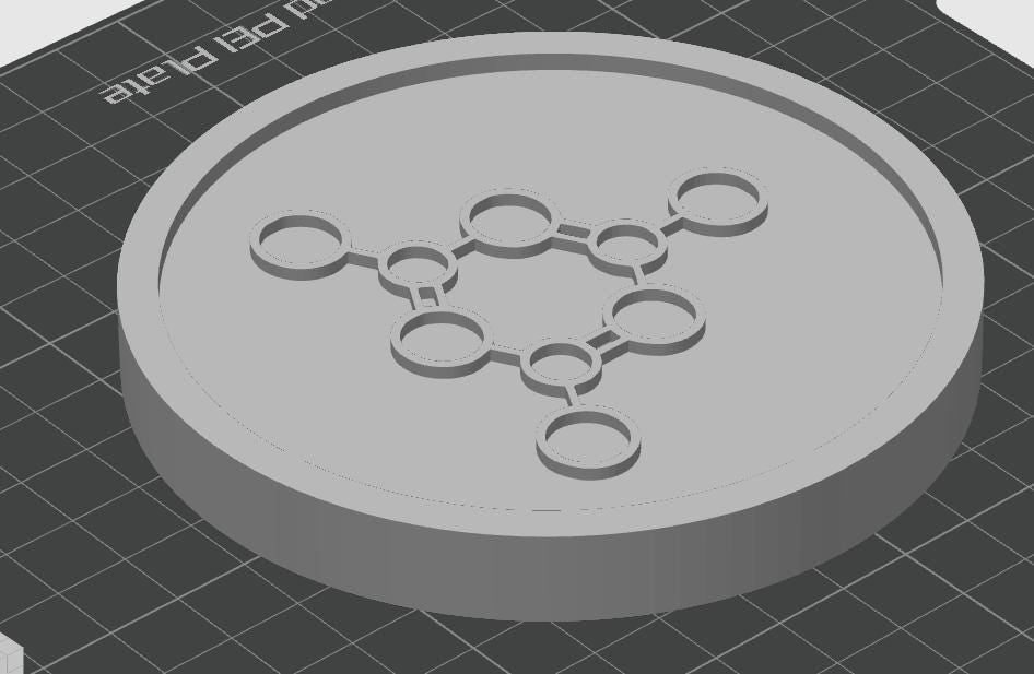 Melamine Molecule Coaster Set | Pack of 5 | 100mm Heat-Resistant PETG