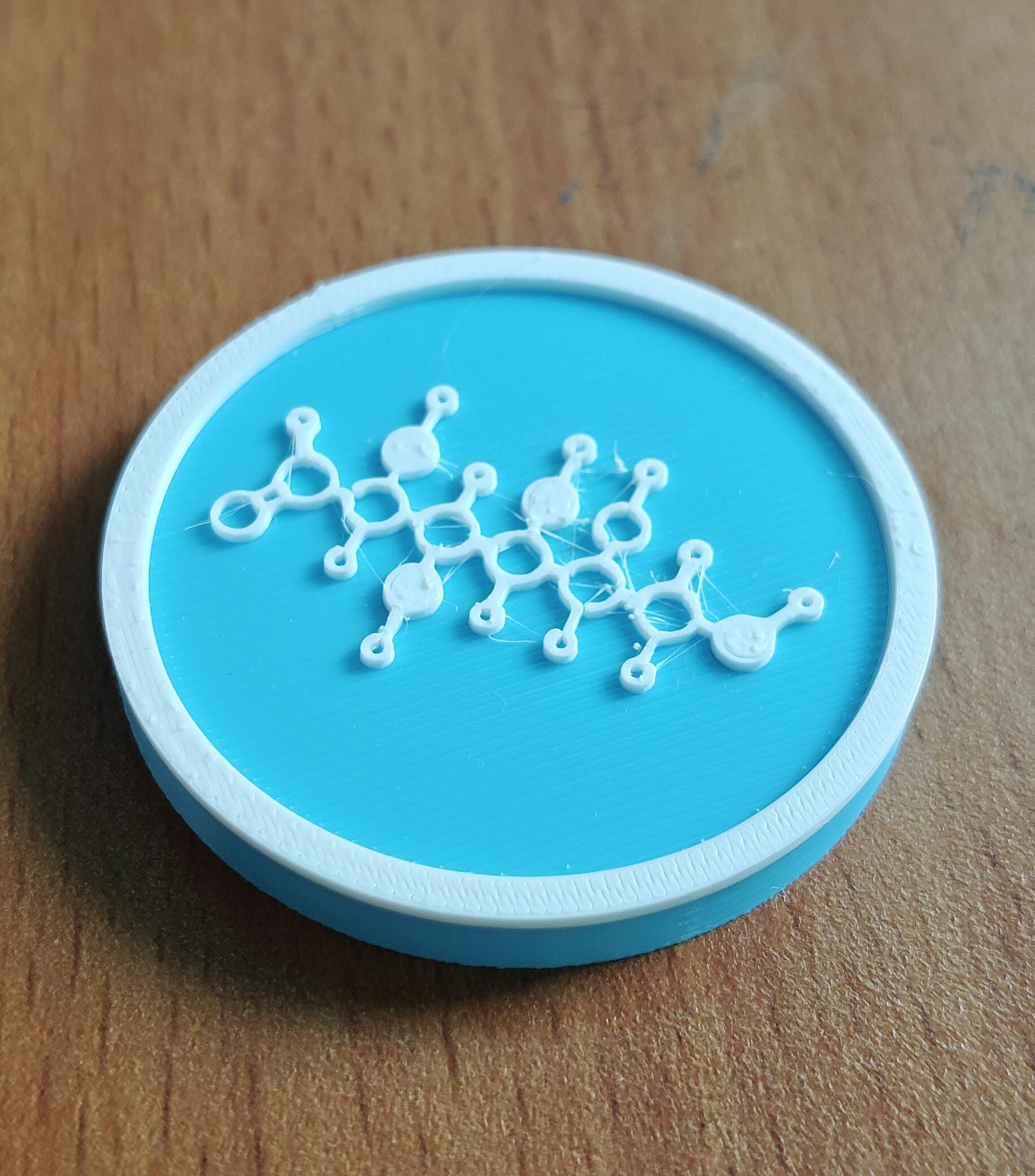 Glucose Molecule Coasters | Heat-Resistant PETG Science Gift (Pack of 5)