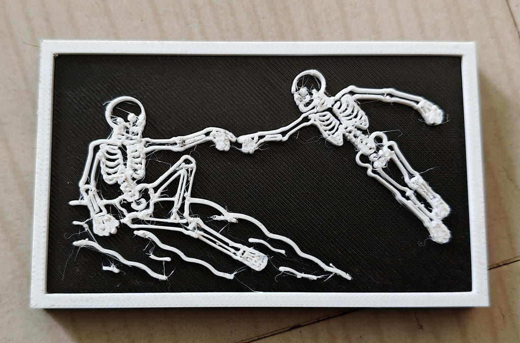 Skeleton Creation of Adam Desk Decor Plate | Macabre Renaissance Art, Gothic Gift