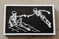 Skeleton Creation of Adam Desk Decor Plate | Macabre Renaissance Art, Gothic Gift