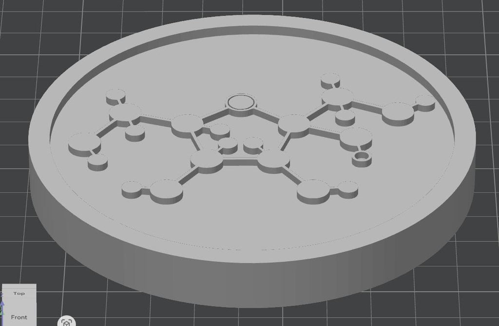 Fructose Molecule Coasters | PETG Science Decor, Pack of 5