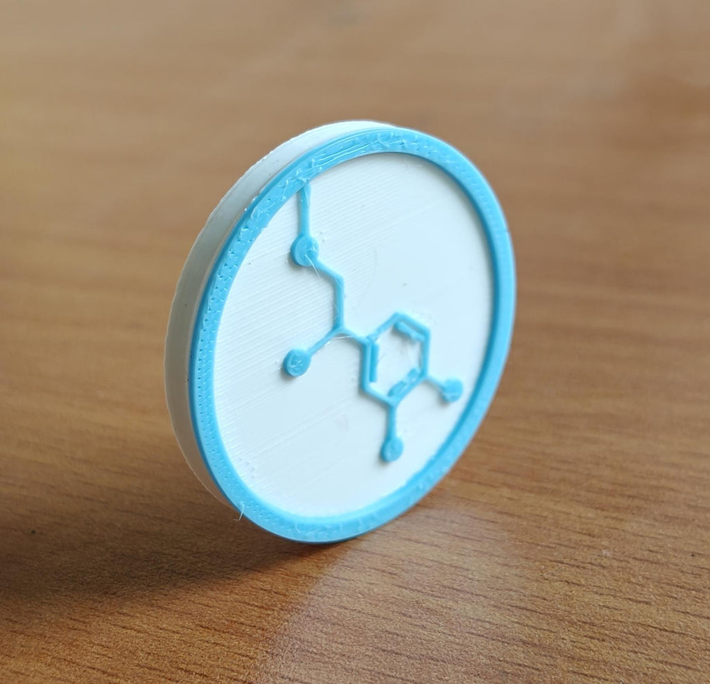 Adrenaline Molecule Coasters | Heat-Resistant PETG | Medical Gift Set