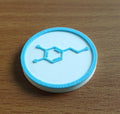 Dopamine Molecule Coaster Set | Pack of 5 | 100mm Heat-Resistant PETG