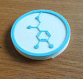Adrenaline Molecule Coasters | Heat-Resistant PETG | Medical Gift Set