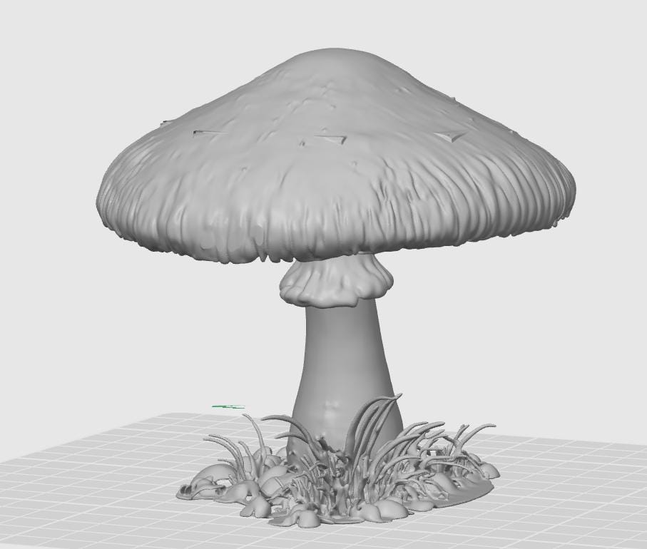 100mm Parasol Mushroom Sculpture | Macrolepiota procera Fungal Model, Mycology Gift