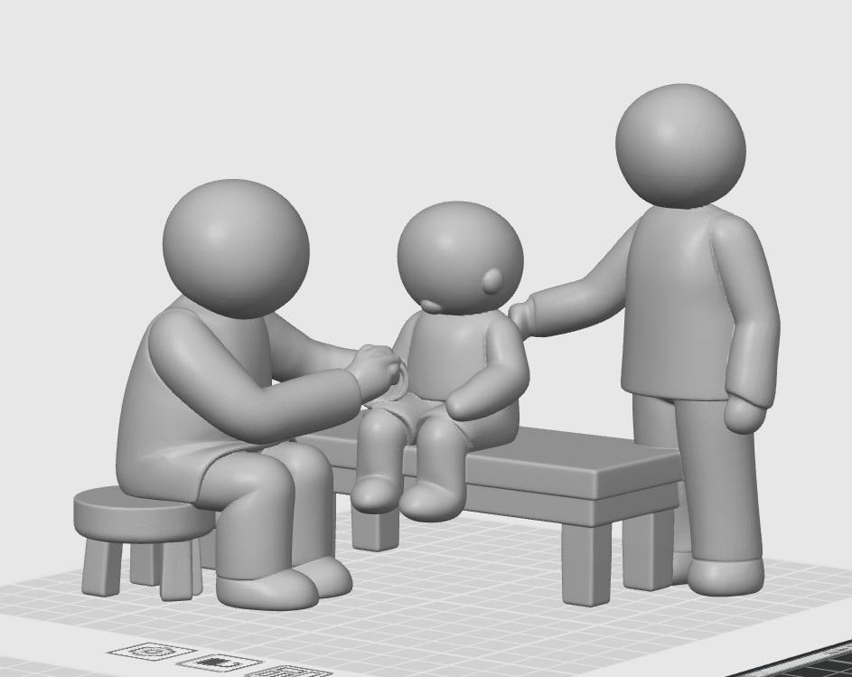 150mm Medical Specialty Diorama | Healthcare Scene Miniature | Professional Medical Gift