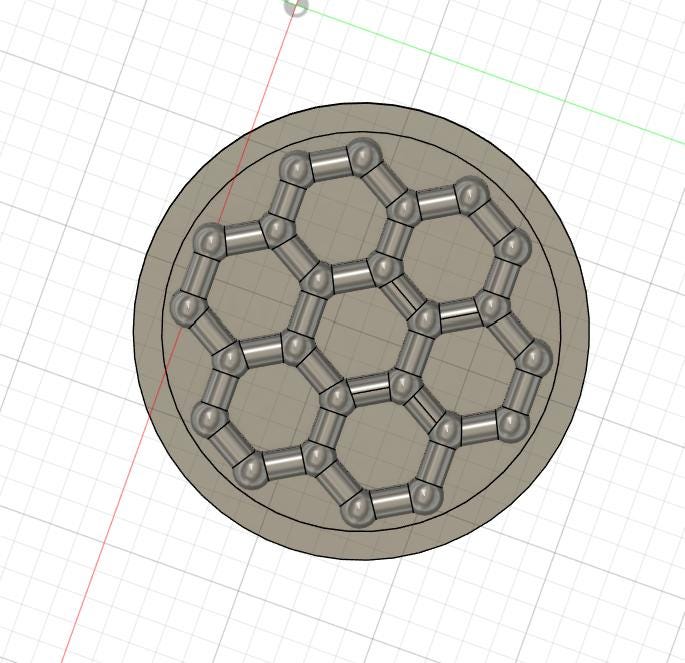 Graphene Molecule Desk Organizer | Science Teacher Gift | Nanotech Pen Holder | Chemical Structure Office Decor