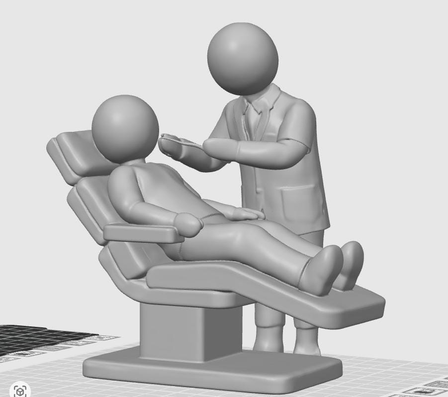 150mm Medical Specialty Diorama | Healthcare Scene Miniature | Professional Medical Gift