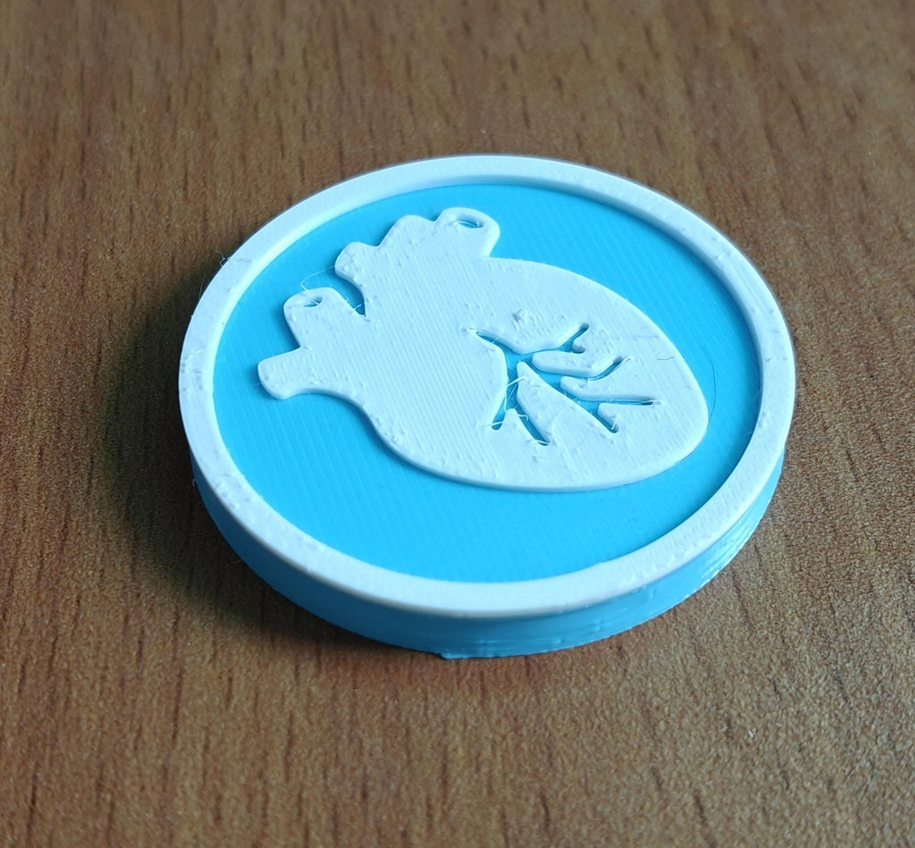 Anatomical Heart Coaster Set | Pack of 5 | 100mm Heat-Resistant PETG