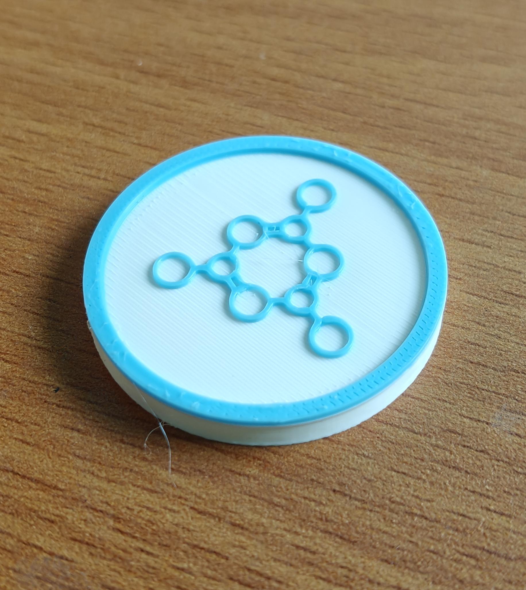 Melamine Molecule Coaster Set | Pack of 5 | 100mm Heat-Resistant PETG
