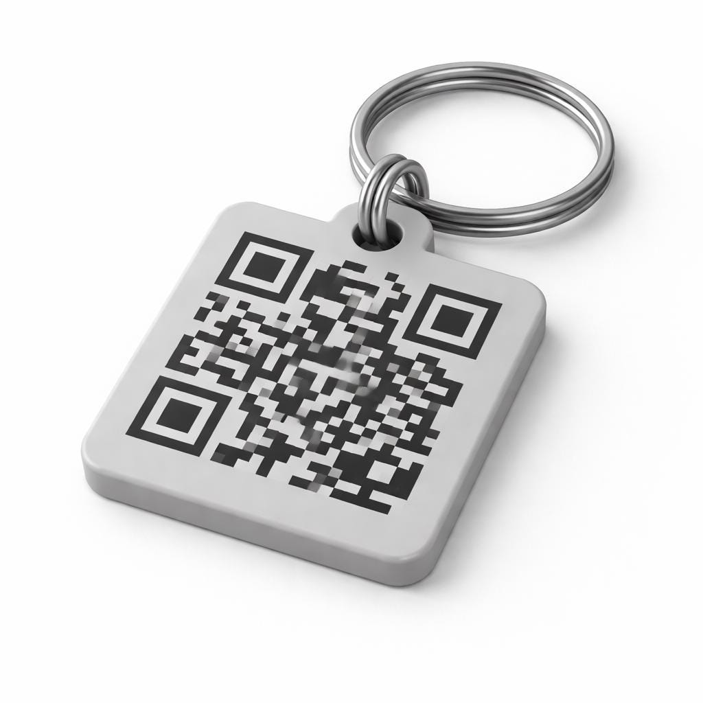 Custom 3D Printed QR Code Tag | Embossed Business Sign | Social Media Display (70mm)
