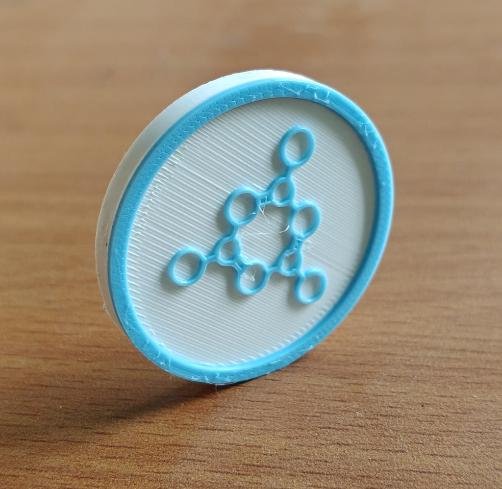 Melamine Molecule Coaster Set | Pack of 5 | 100mm Heat-Resistant PETG