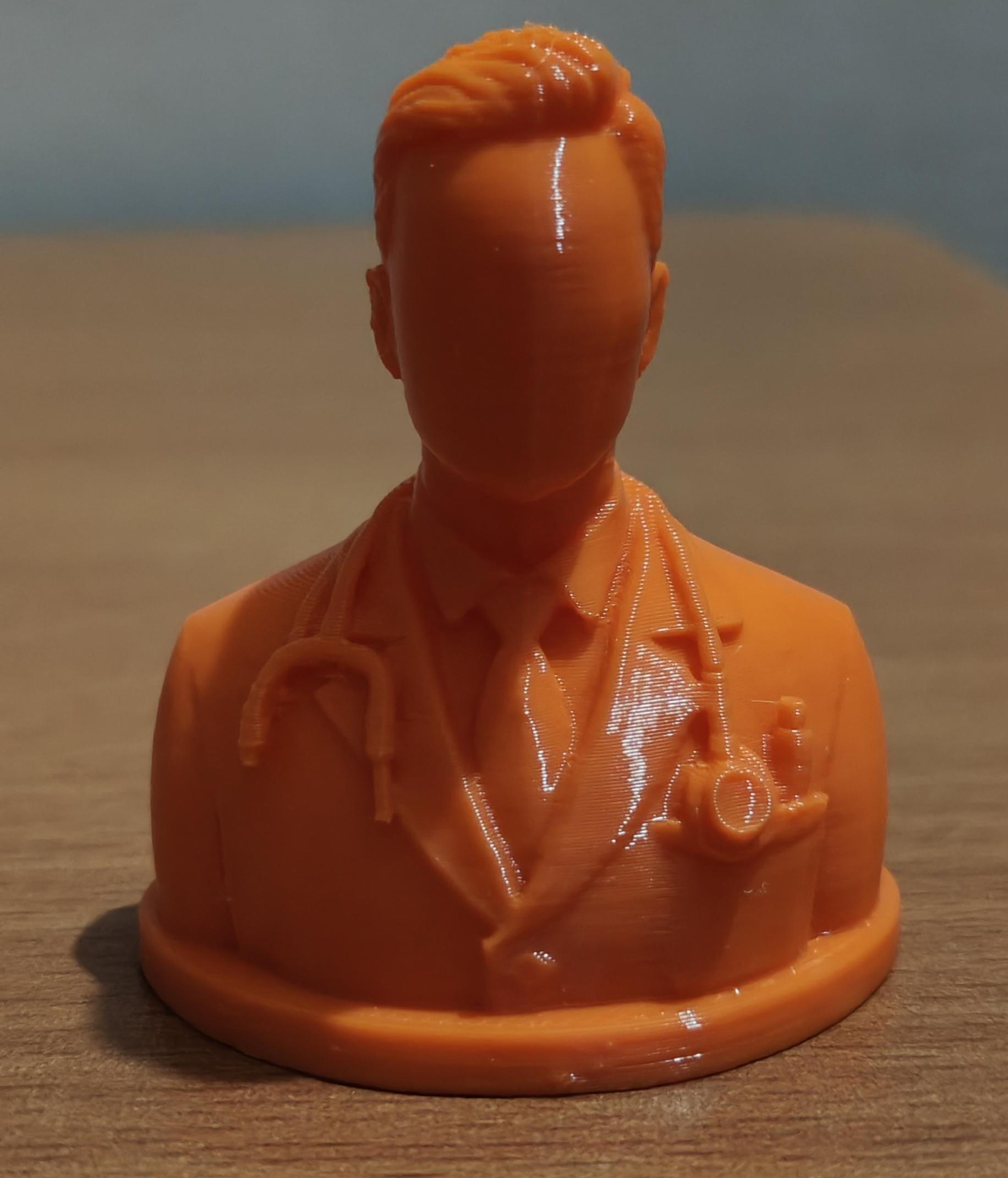 100mm Doctor Bust | Medical Professional Desk Decor, Physician Sculpture