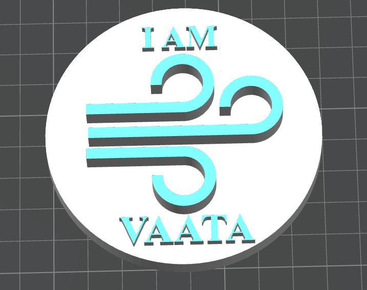 Custom Ayurvedic "Vata Prakriti" Dual-Tone Badge | Wellness Professional ID Accessory | Personalized Dosha Personality Gift