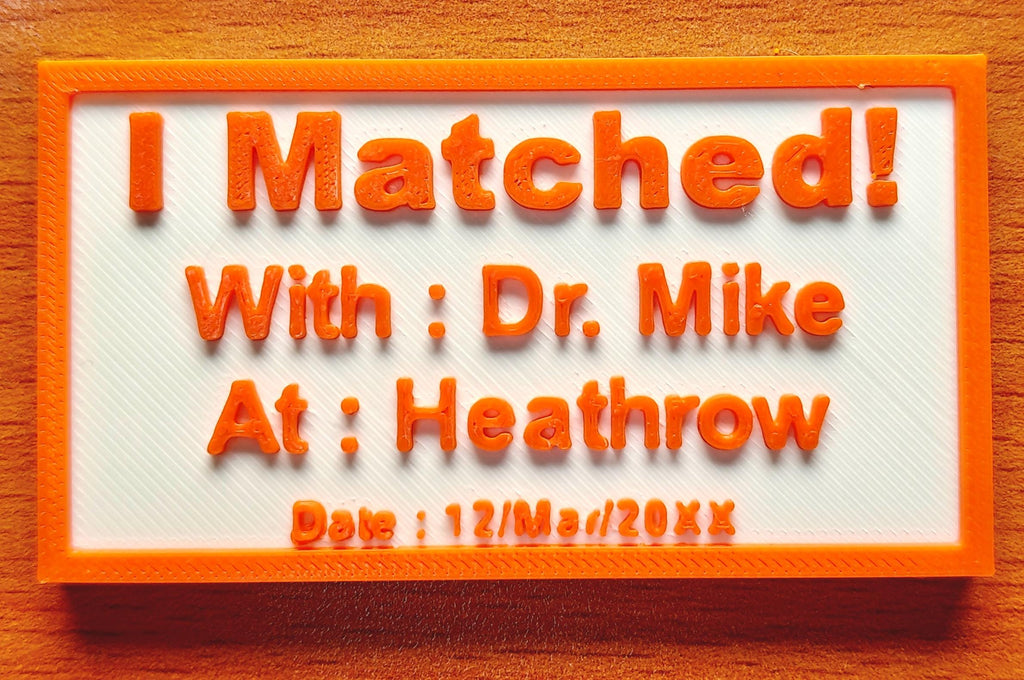 Personalized Match Day Sign | Future Doctor Photo Prop (2026)