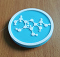 Fructose Molecule Coasters | PETG Science Decor, Pack of 5