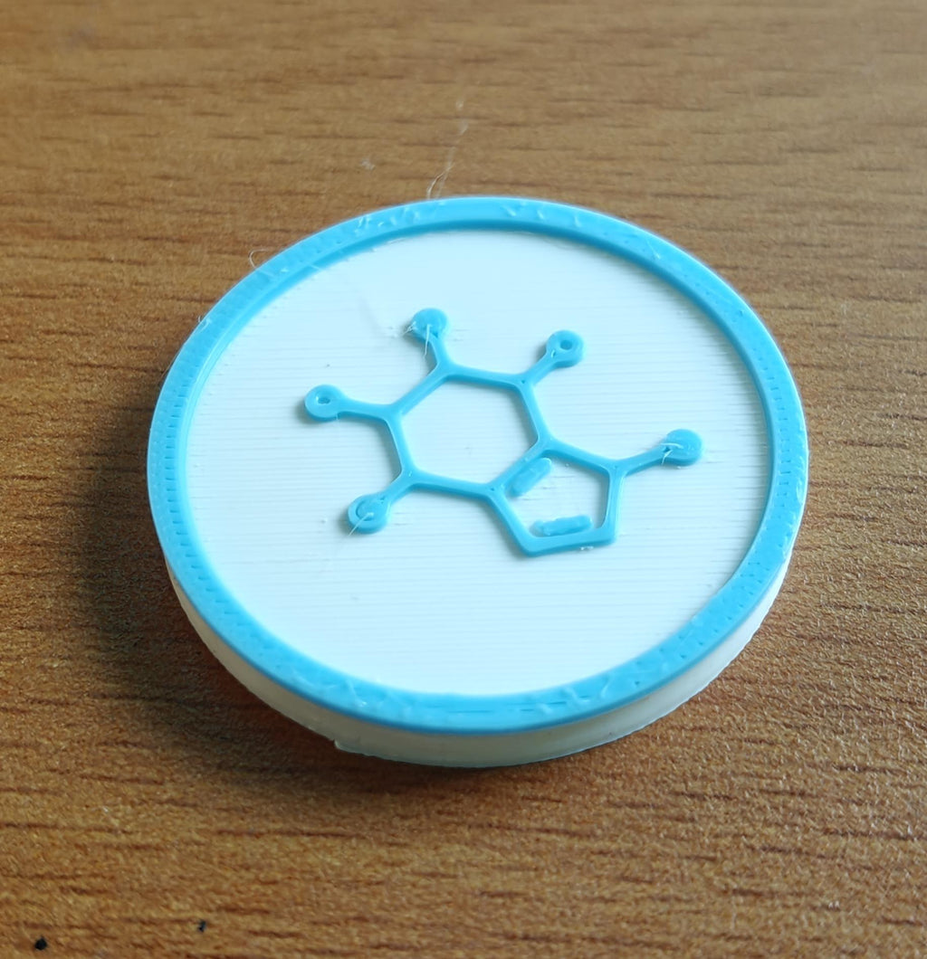 Caffiene Molecule Coaster Set | Pack of 5 | Engineers and Chemistry Professional Gifts