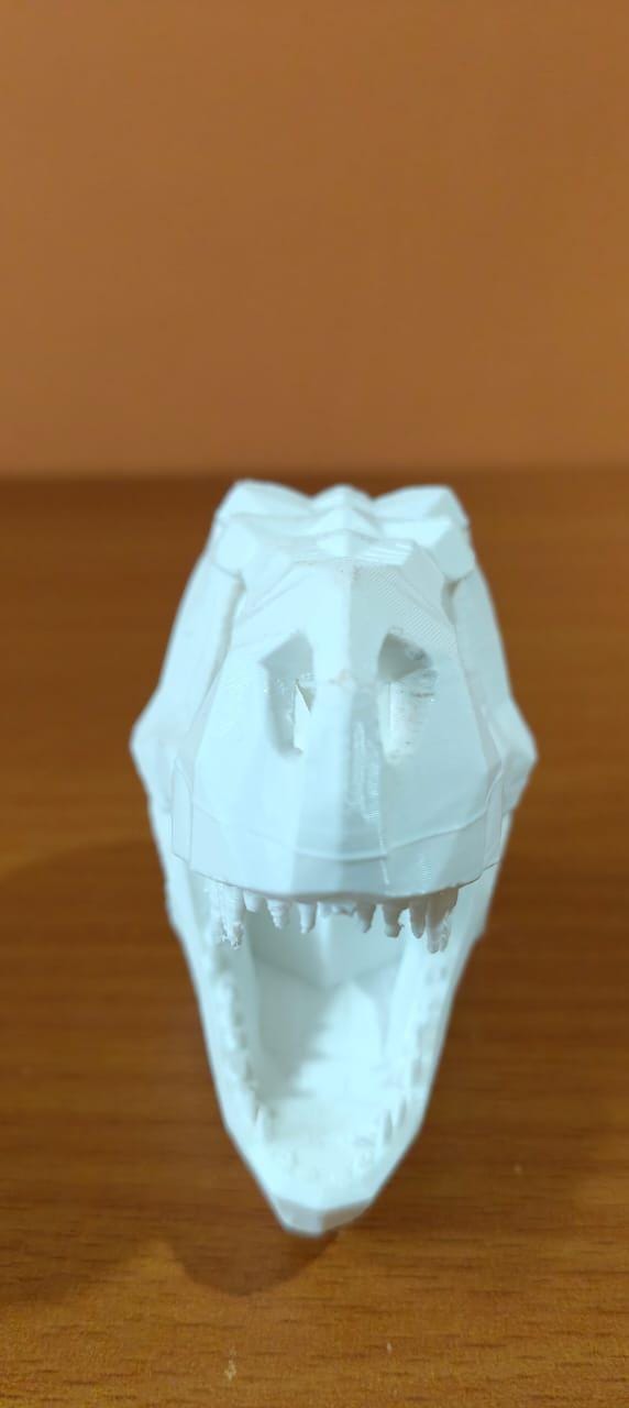 Geometric T-Rex Skull | Low Poly Dinosaur Art | Prehistoric Desk Decor | Modern T-Rex Fossil Sculpture