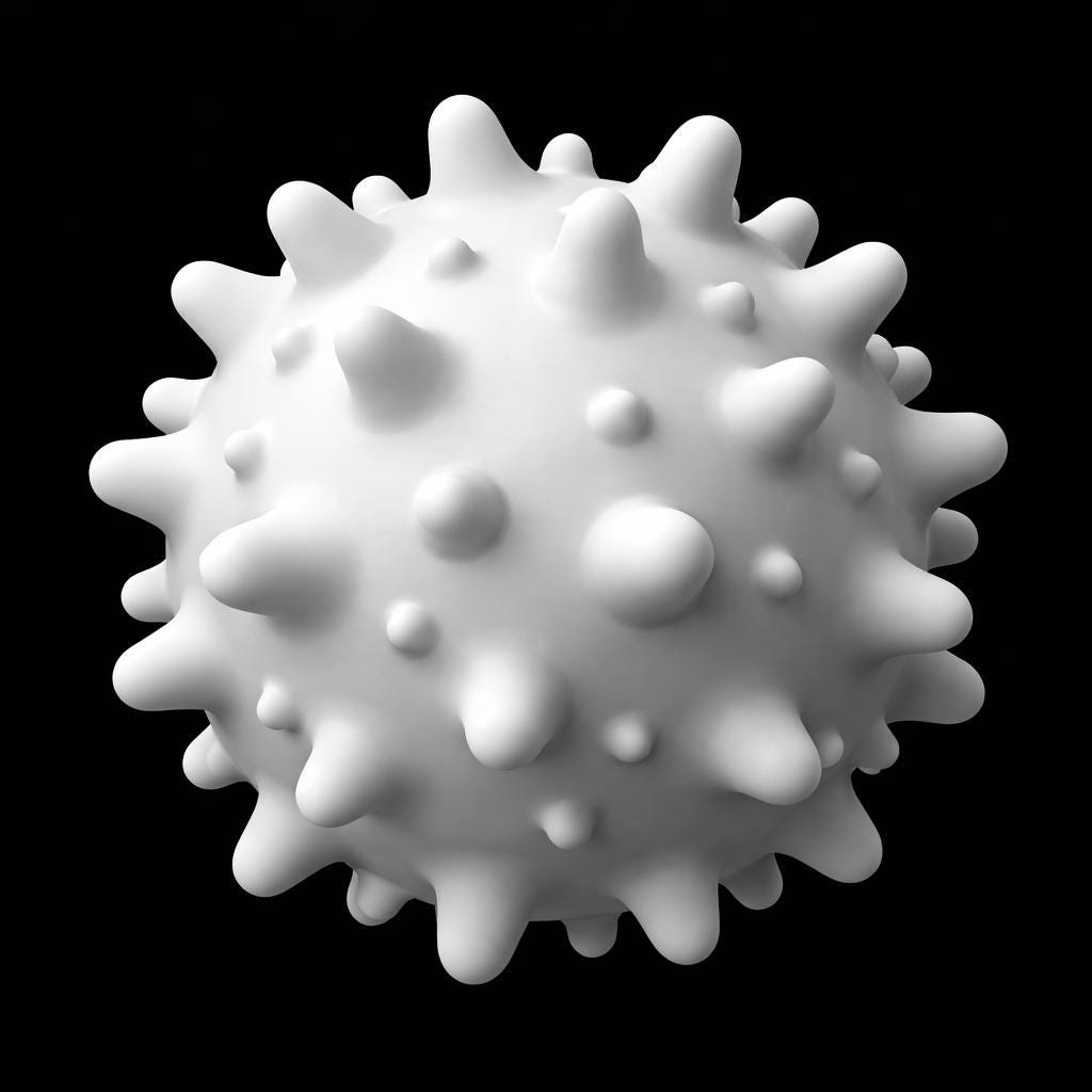 Anatomical White Blood Cell Model | Leukocyte Sculpture | Immunology Education Display | Professional Biology Medical Decor