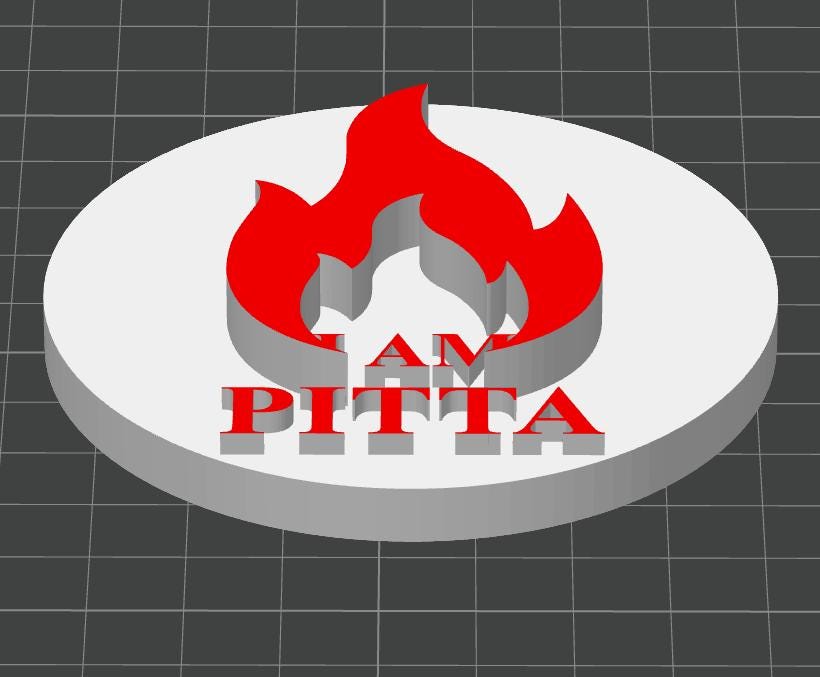 Custom Ayurvedic "Pitta Prakriti" Dual-Tone Badge | Wellness Professional ID Accessory | Personalized Dosha Personality Gift
