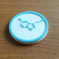 Seratonin Molecule Coaster Set | Pack of 5 | 100mm Heat-Resistant PETG