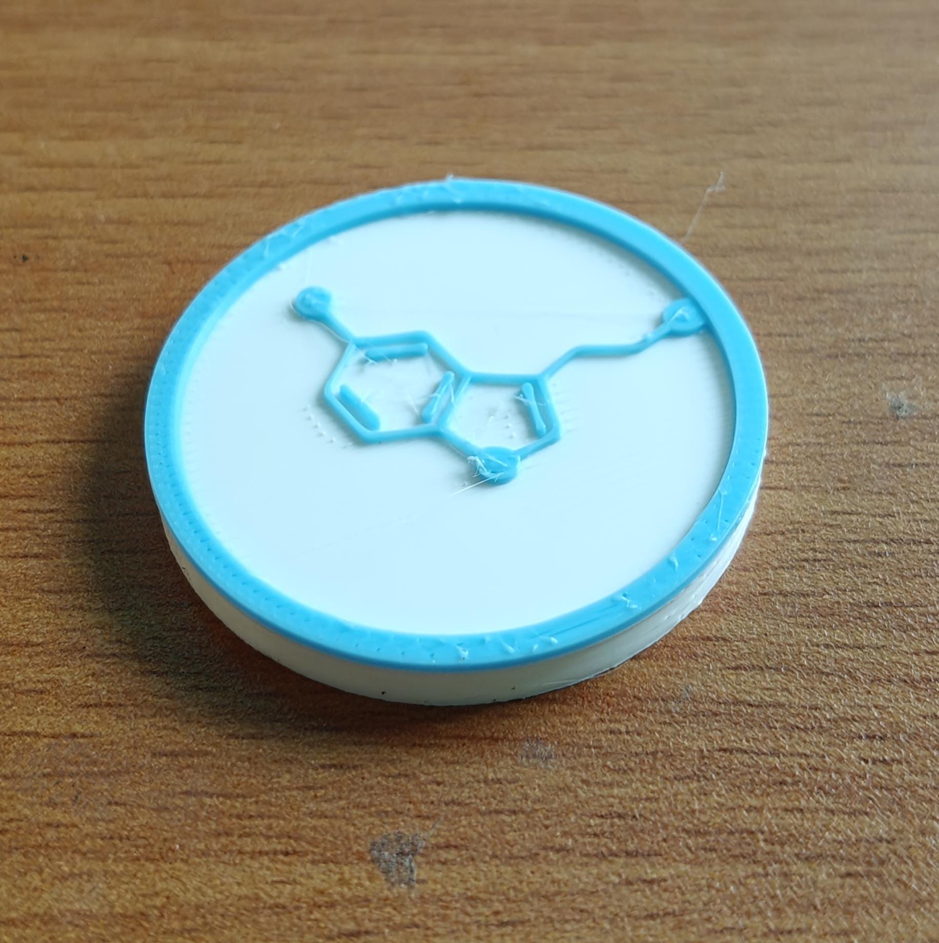 Seratonin Molecule Coaster Set | Pack of 5 | 100mm Heat-Resistant PETG
