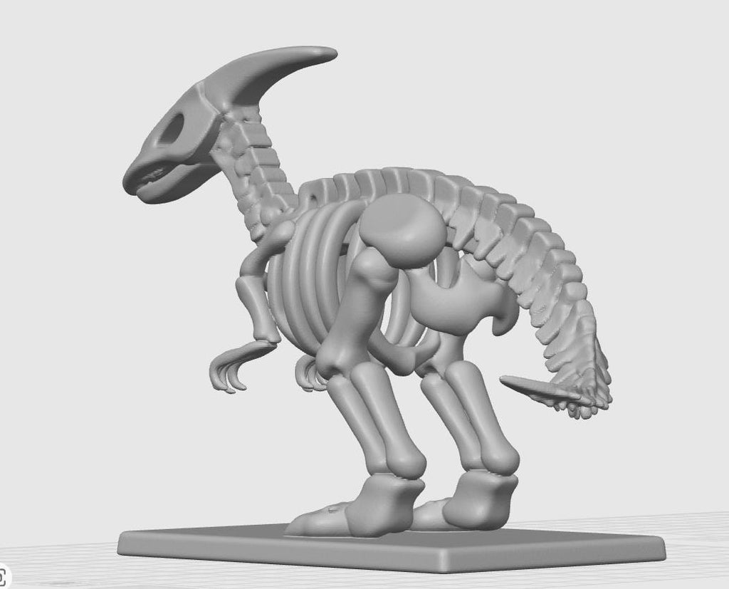 Minimalist Parasaurolophus Skeletal Gift| Iconic Crested Dinosaur Sculpture | Paleontology Office Decor | Modern Museum-Style Collectible