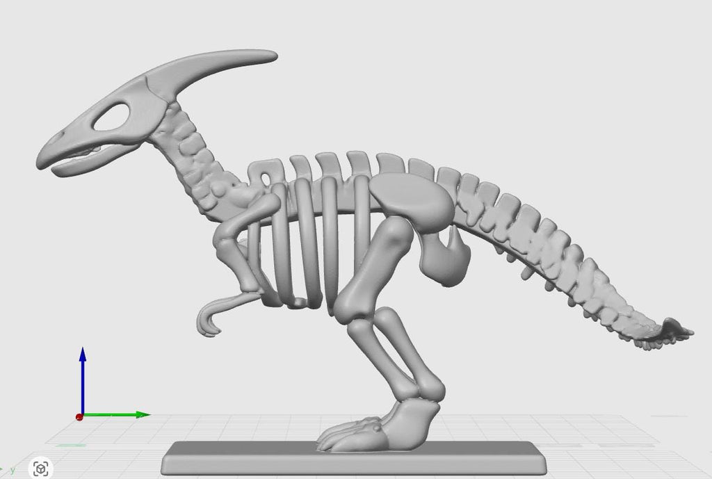 Minimalist Parasaurolophus Skeletal Gift| Iconic Crested Dinosaur Sculpture | Paleontology Office Decor | Modern Museum-Style Collectible