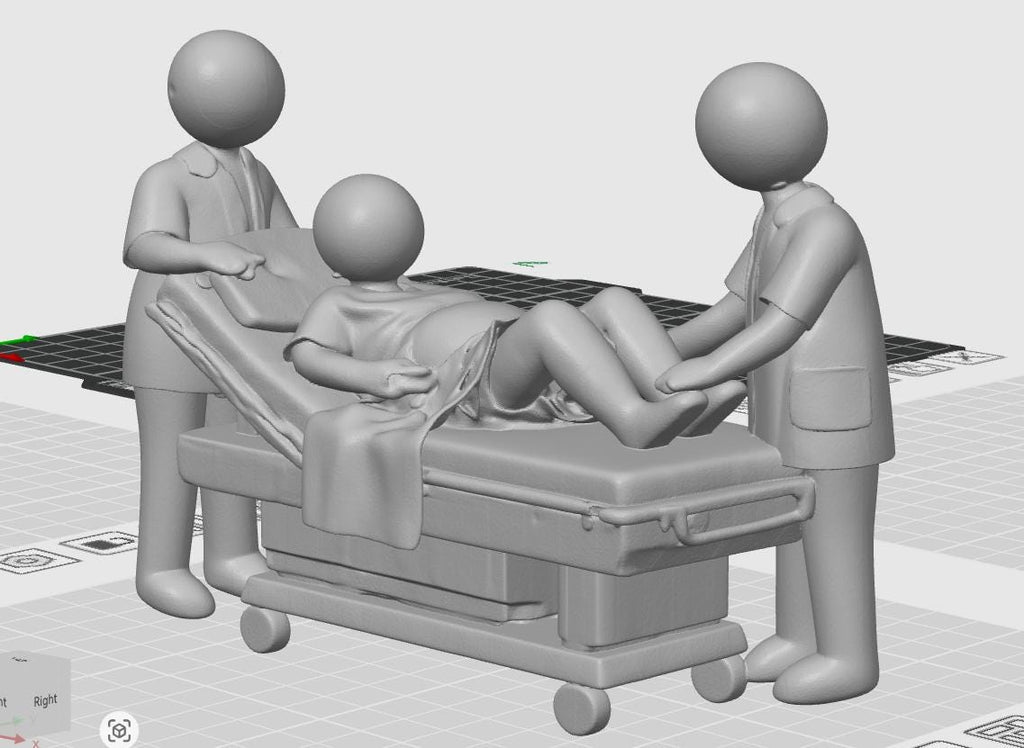 150mm Medical Specialty Diorama | Healthcare Scene Miniature | Professional Medical Gift