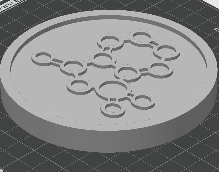 Saccharine Molecule Coasters | PETG Science Decor Set (5)
