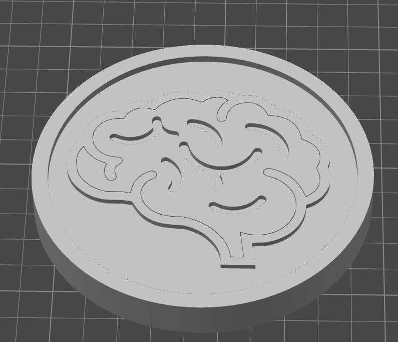 Brain Coaster Set | Pack of 5 | 100mm Heat-Resistant PETG