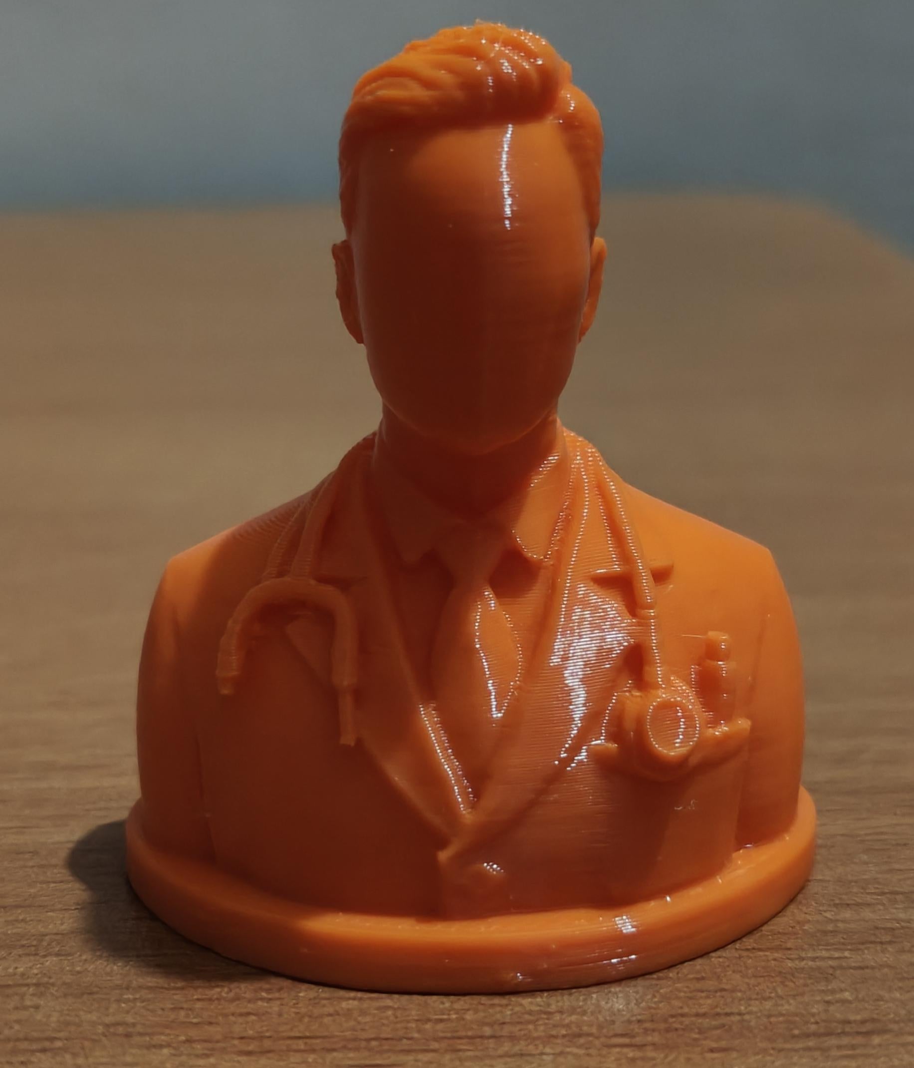 100mm Doctor Bust | Medical Professional Desk Decor, Physician Sculpture