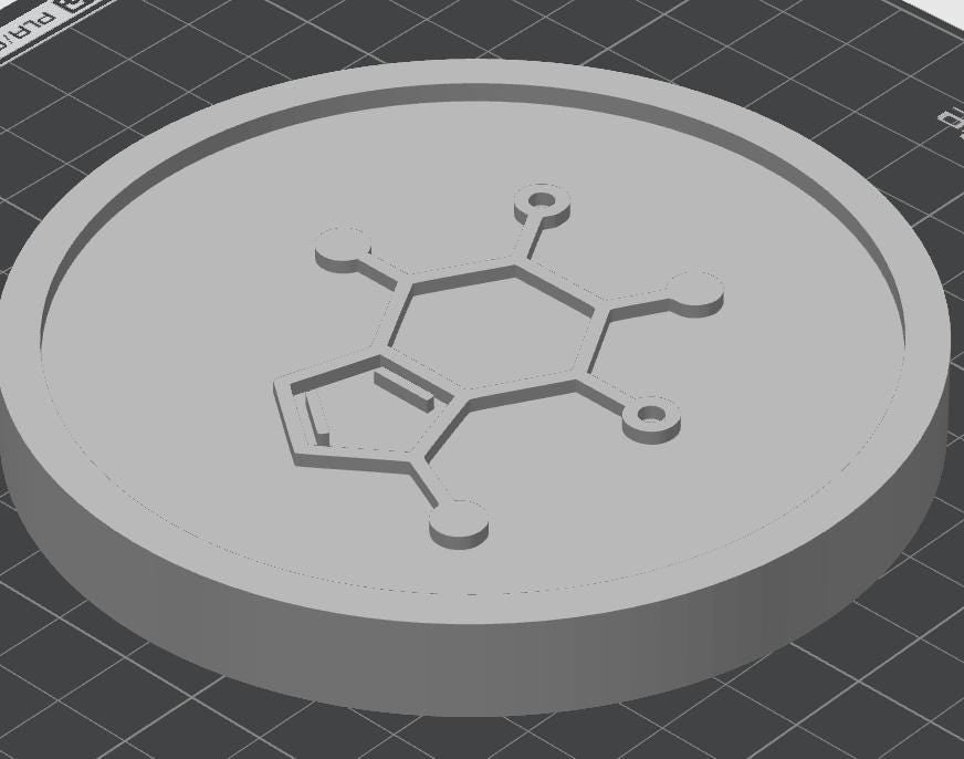 Caffiene Molecule Coaster Set | Pack of 5 | Engineers and Chemistry Professional Gifts