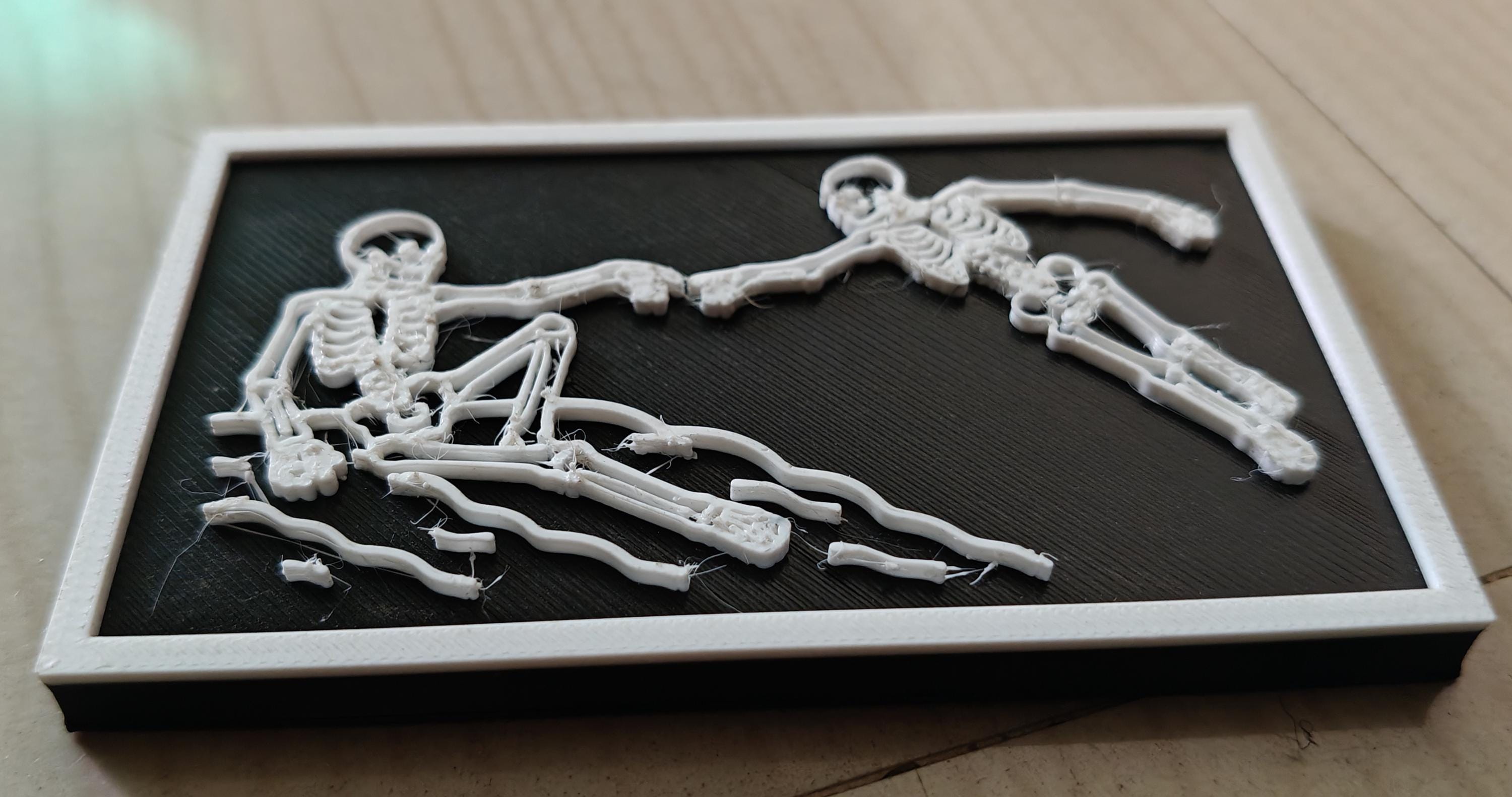 Skeleton Creation of Adam Desk Decor Plate | Macabre Renaissance Art, Gothic Gift