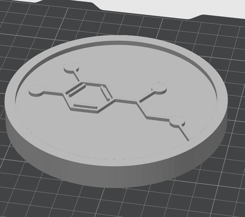 Adrenaline Molecule Coasters | Heat-Resistant PETG | Medical Gift Set