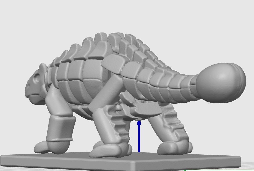 Minimalist Ankylosaurus Skeletal Model | HD Armored Dinosaur Sculpture | Paleontology Desk Decor | Museum-Style Prehistoric Collectible