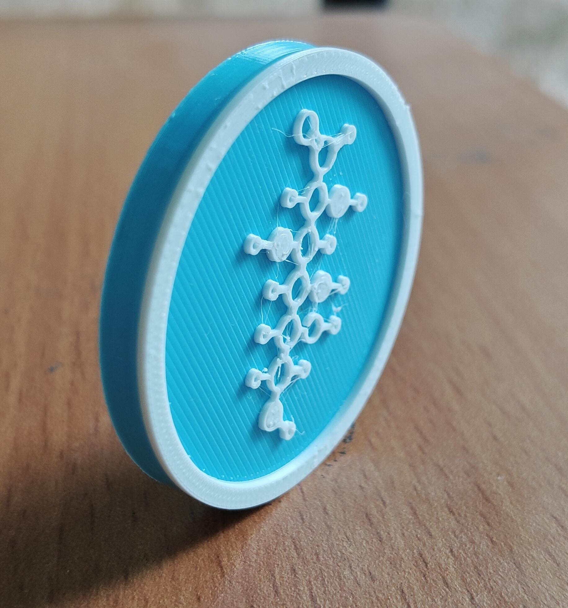 Glucose Molecule Coasters | Heat-Resistant PETG Science Gift (Pack of 5)