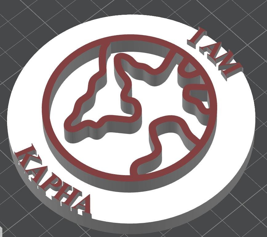 Custom Ayurvedic "Kapha Prakriti" Dual-Tone Badge | Wellness Professional ID Accessory | Personalized Dosha Personality Gift