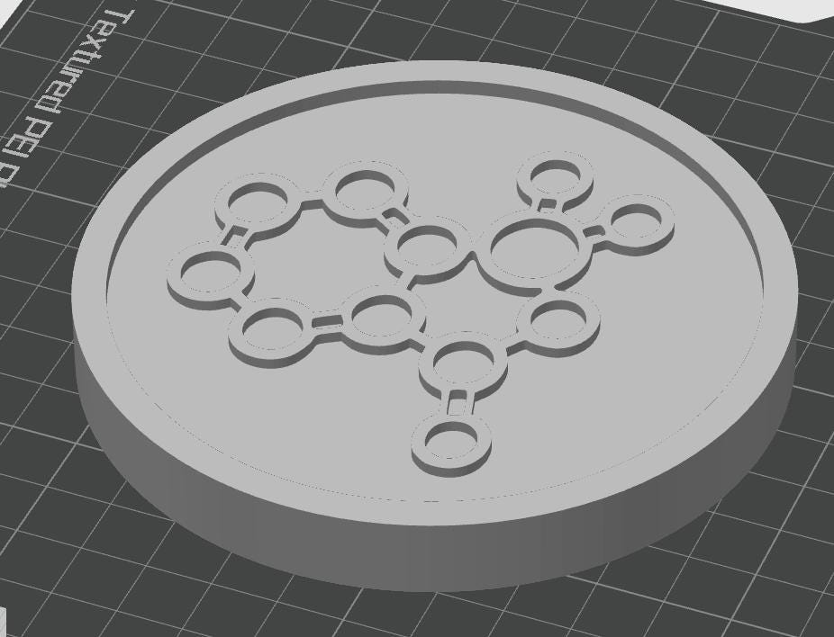 Saccharine Molecule Coasters | PETG Science Decor Set (5)
