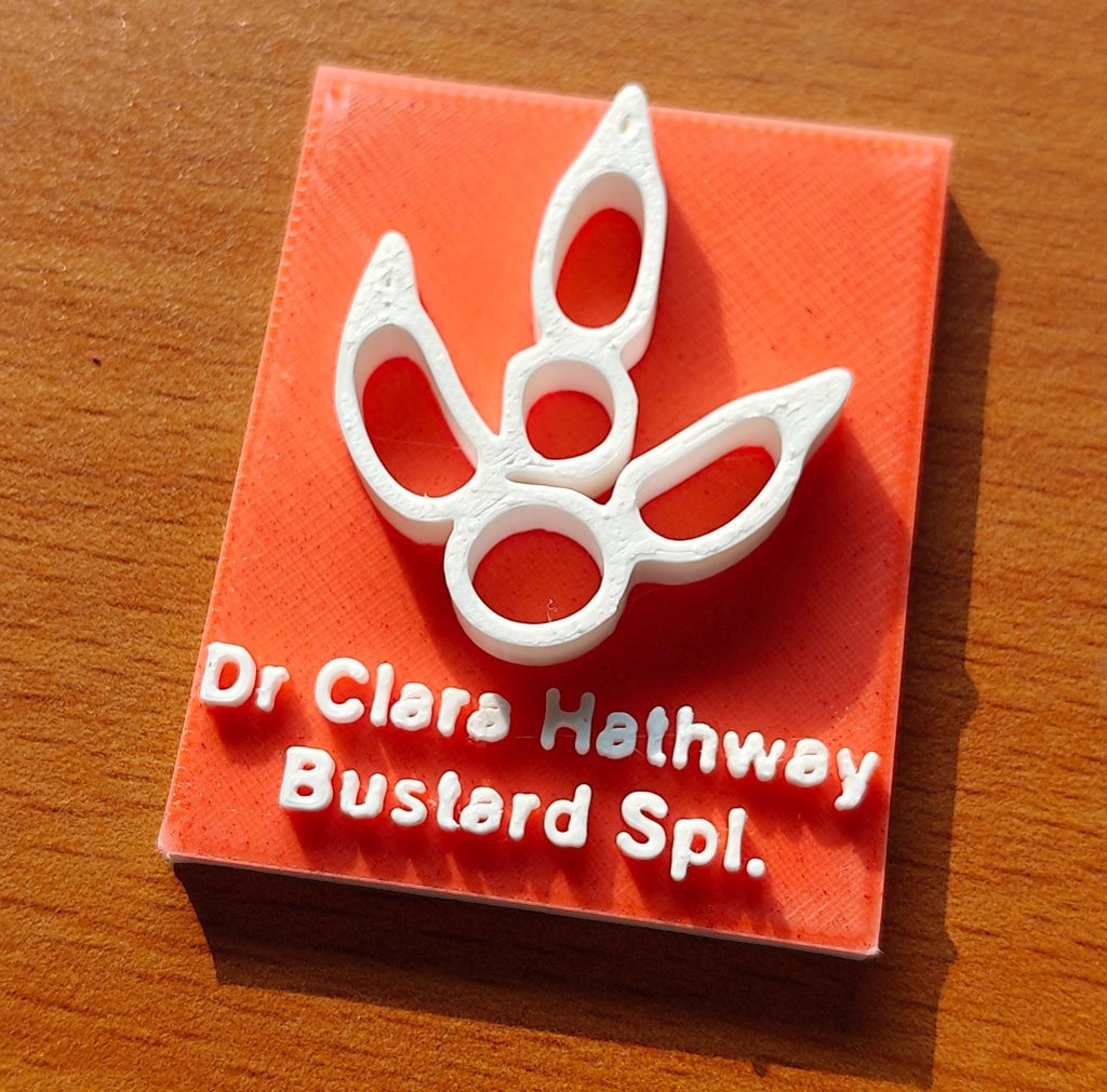 Custom Veterinary Badge Buddy | Animal Paw Print Name Plate, Vet Nurse ID Tag