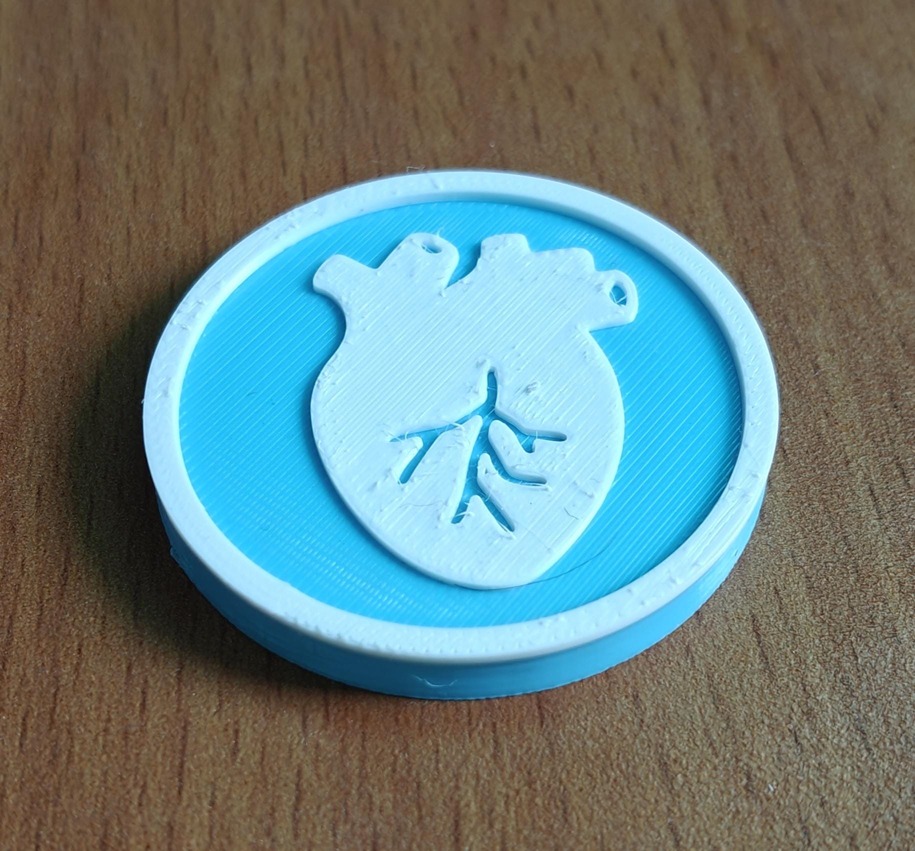 Anatomical Heart Coaster Set | Pack of 5 | 100mm Heat-Resistant PETG