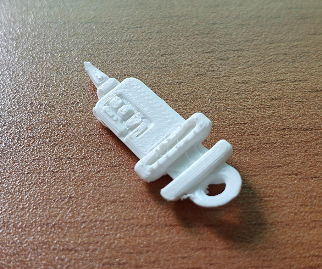 Flat Syringe Keychain | Medical PLA Accessory, Healthcare Gift