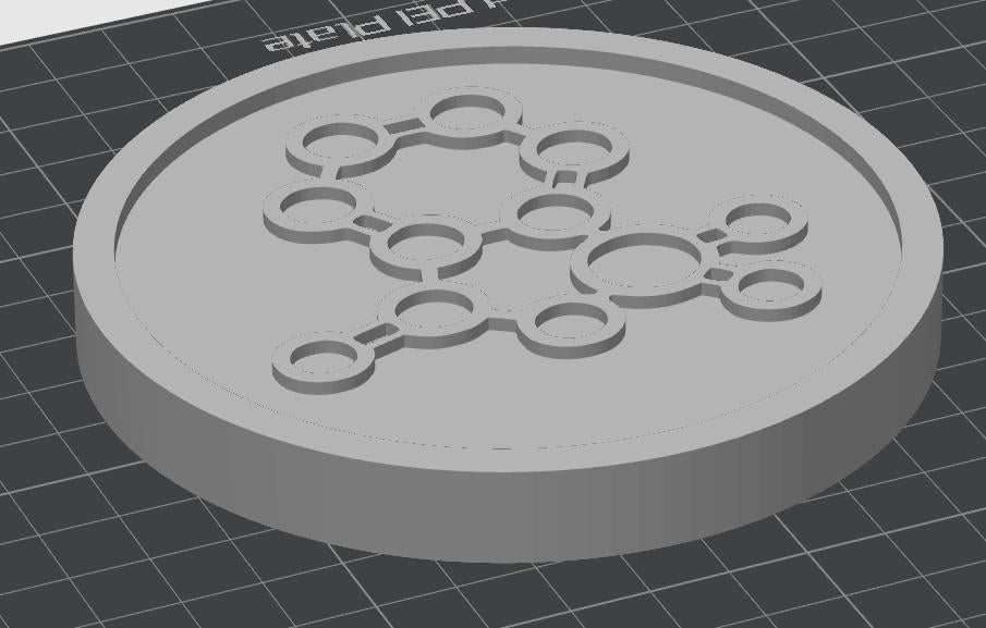 Saccharine Molecule Coasters | PETG Science Decor Set (5)