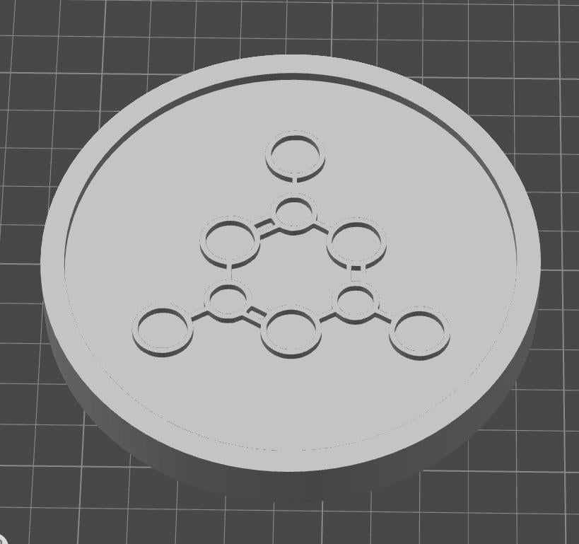 Melamine Molecule Coaster Set | Pack of 5 | 100mm Heat-Resistant PETG