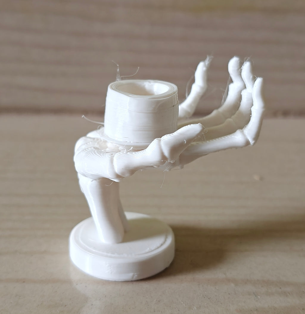 Anatomical Skeleton Hand Candle Holder | Gothic Home Decor | Unique Desk & Spooky Table Accessory | Tealight or Pillar Stand