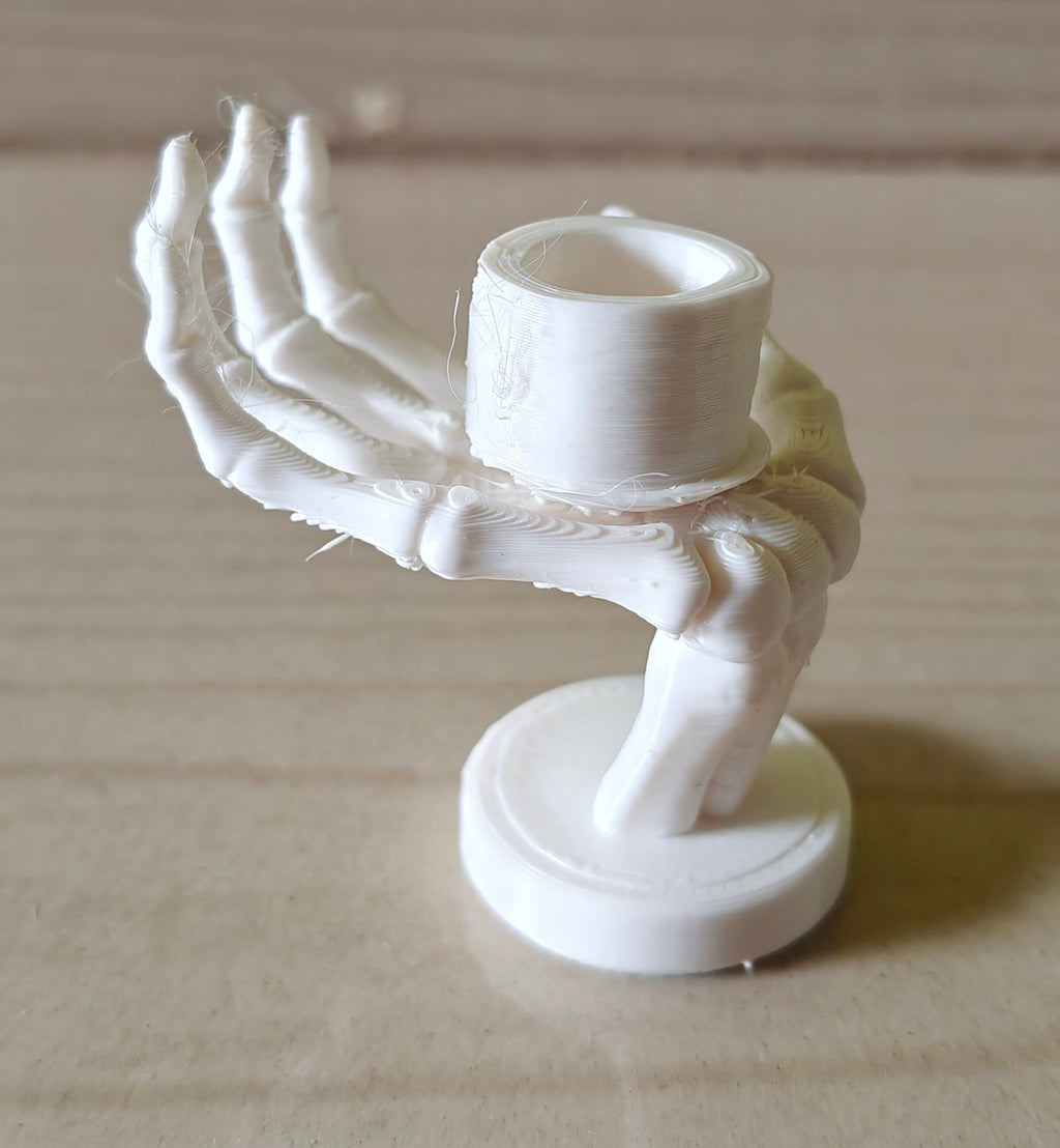 Anatomical Skeleton Hand Candle Holder | Gothic Home Decor | Unique Desk & Spooky Table Accessory | Tealight or Pillar Stand