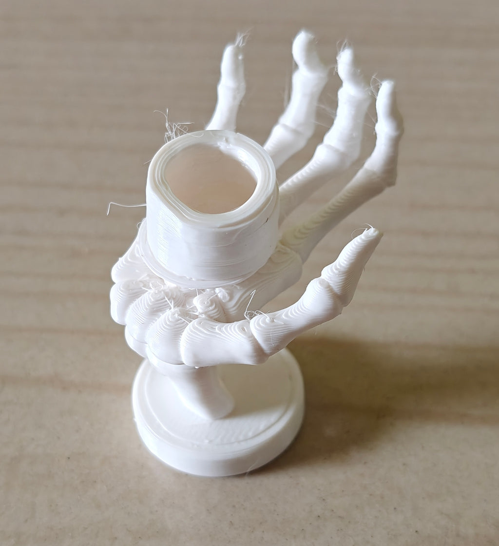 Anatomical Skeleton Hand Candle Holder | Gothic Home Decor | Unique Desk & Spooky Table Accessory | Tealight or Pillar Stand
