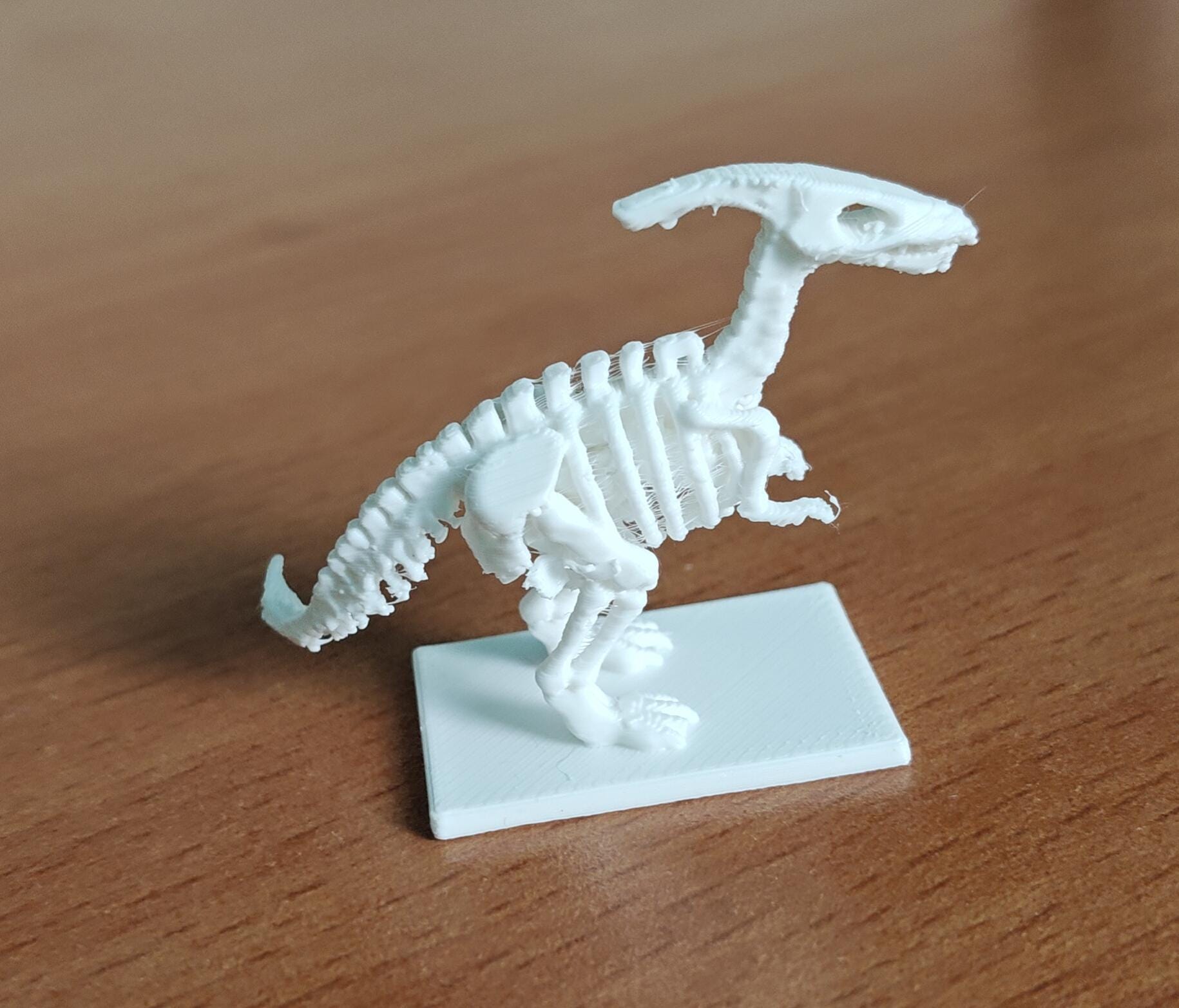 Minimalist Parasaurolophus Skeletal Gift| Iconic Crested Dinosaur Sculpture | Paleontology Office Decor | Modern Museum-Style Collectible